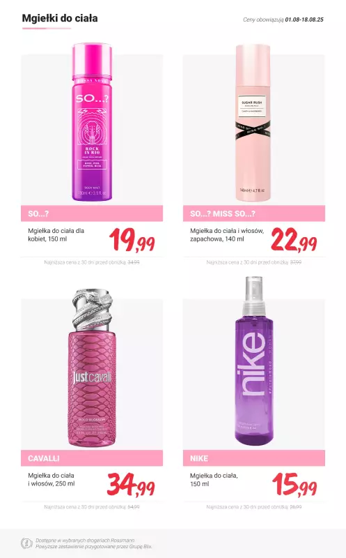 Rossmann - gazetka promocyjna MEGA promocje - Perfumy od czwartku 14.08 do poniedziałku 18.08 - strona 6