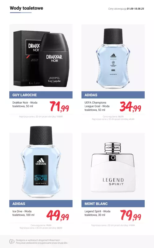 Rossmann - gazetka promocyjna MEGA promocje - Perfumy od czwartku 14.08 do poniedziałku 18.08 - strona 12