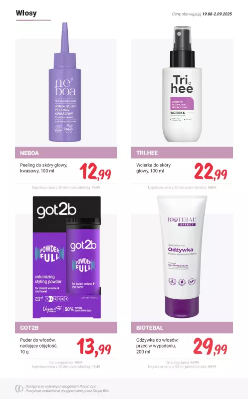 Rossmann - gazetka promocyjna MEGA promocje z nowej gazetki od wtorku 19.08 do wtorku 02.09 - strona 6