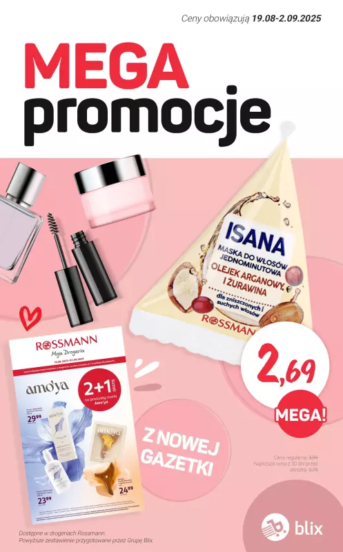 Rossmann - gazetka promocyjna MEGA promocje z nowej gazetki od wtorku 19.08 do wtorku 02.09