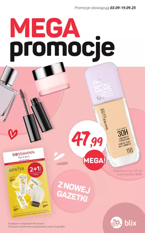 Rossmann - gazetka promocyjna MEGA promocje z nowej gazetki od środy 03.09 do piątku 19.09