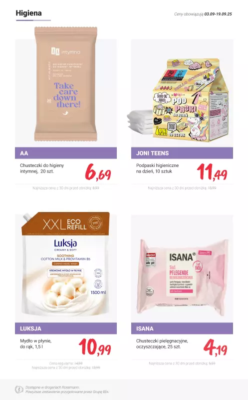 Rossmann - gazetka promocyjna MEGA promocje z nowej gazetki od środy 03.09 do piątku 19.09 - strona 4