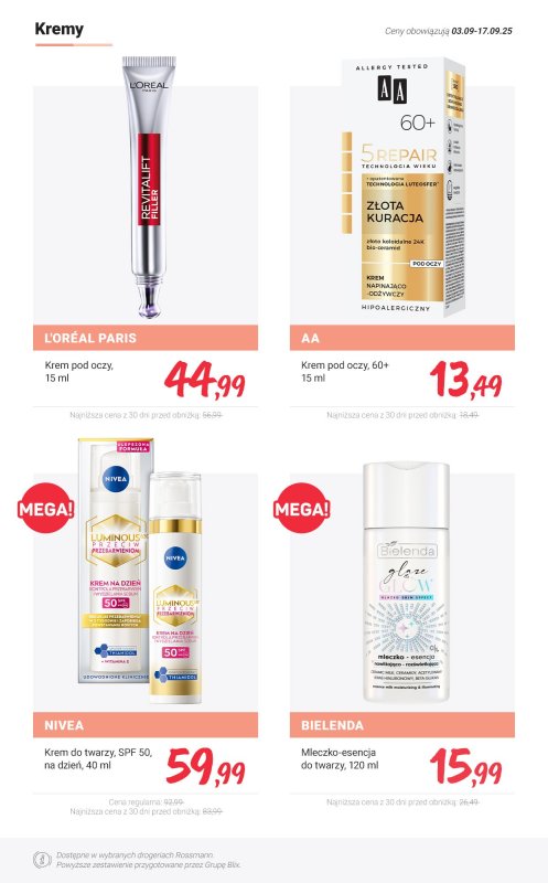 Rossmann - gazetka promocyjna Produkty do pielęgnacji - PROMOCJE od piątku 05.09 do środy 17.09 - strona 3