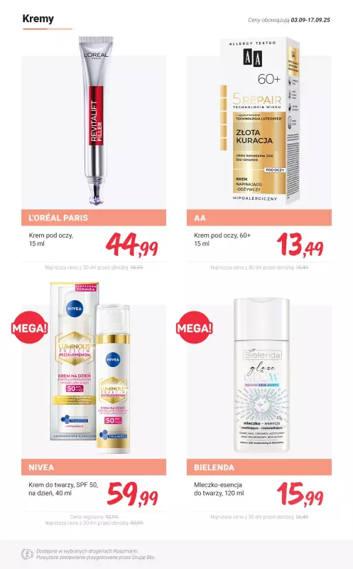 Rossmann - gazetka promocyjna Produkty do pielęgnacji - PROMOCJE od piątku 05.09 do środy 17.09 - strona 3