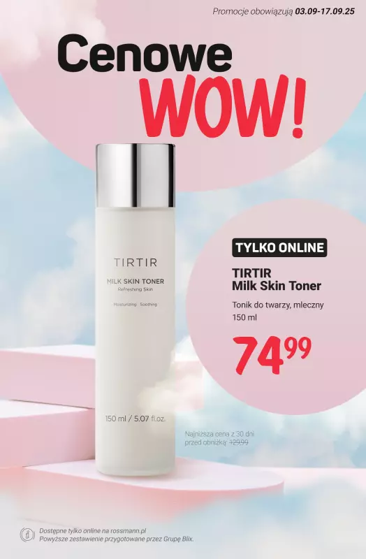 Rossmann - gazetka promocyjna Cenowe WOW - odkryj oferty tylko ONLINE! od niedzieli 07.09 do środy 17.09