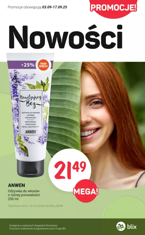 Rossmann - gazetka promocyjna Nowości na promocji! od poniedziałku 08.09 do środy 17.09