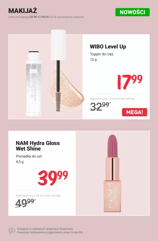 Rossmann - gazetka promocyjna Nowości na promocji! od poniedziałku 08.09 do środy 17.09 - strona 9