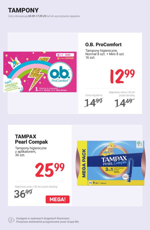 Rossmann - gazetka promocyjna Higiena intymna - PROMOCJE od czwartku 11.09 do środy 17.09 - strona 5