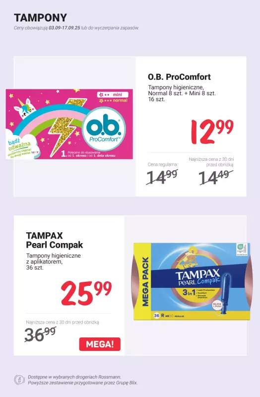 Rossmann - gazetka promocyjna Higiena intymna - PROMOCJE od czwartku 11.09 do środy 17.09 - strona 5