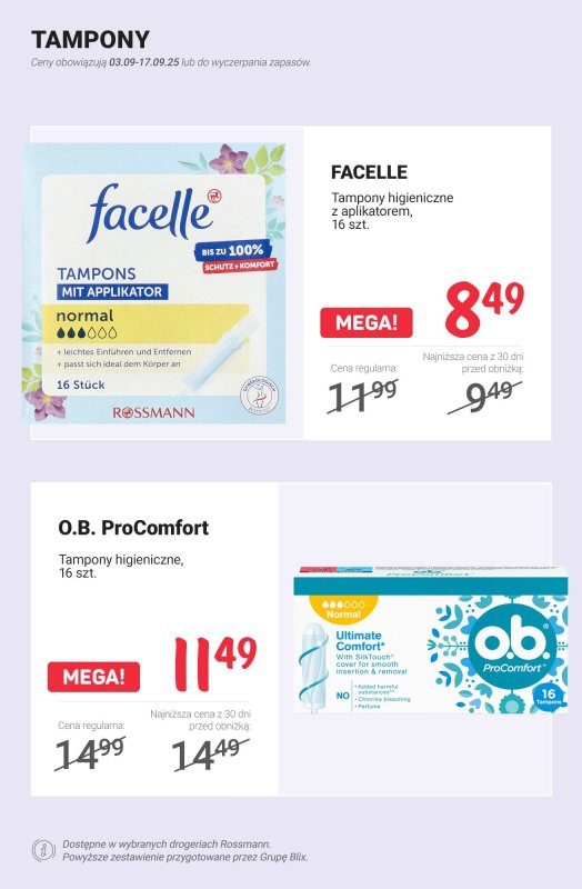 Rossmann - gazetka promocyjna Higiena intymna - PROMOCJE od czwartku 11.09 do środy 17.09 - strona 4