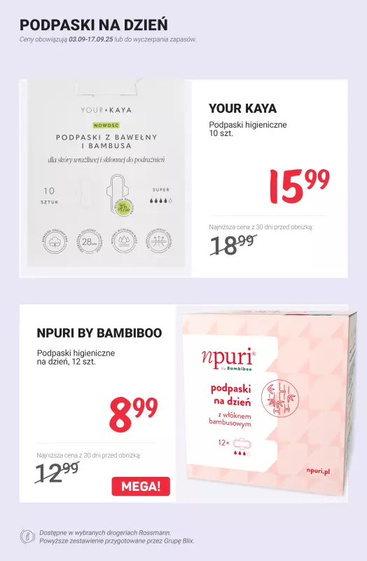 Rossmann - gazetka promocyjna Higiena intymna - PROMOCJE   - strona 2