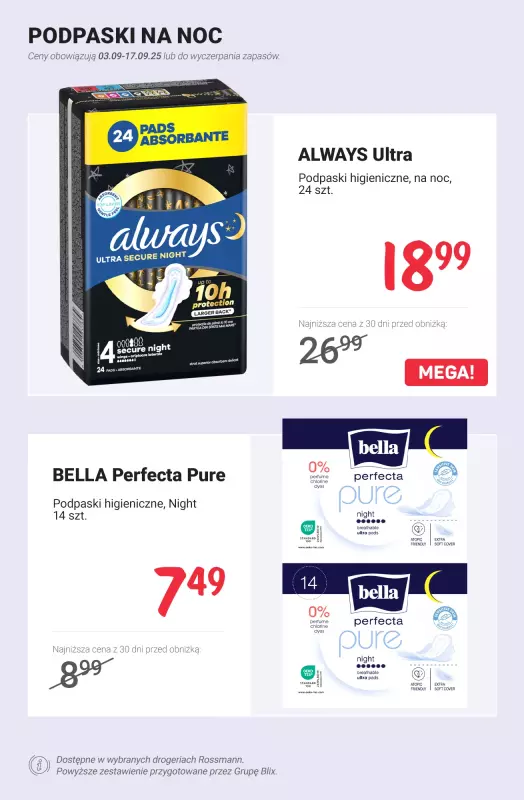 Rossmann - gazetka promocyjna Higiena intymna - PROMOCJE   - strona 3