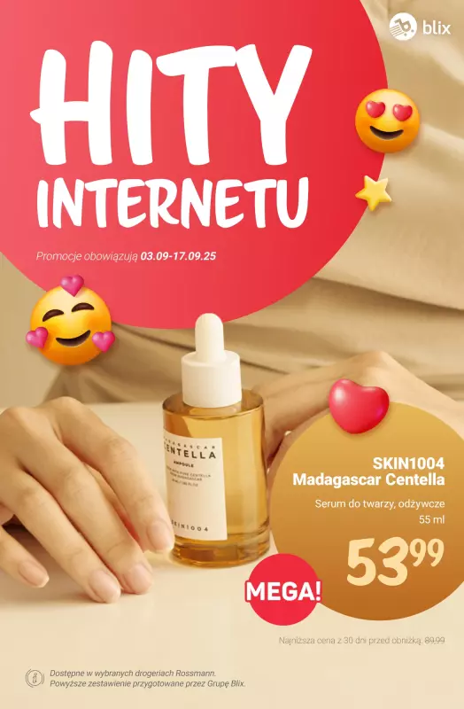 Rossmann - gazetka promocyjna HITY INTERNETU od soboty 13.09 do środy 17.09