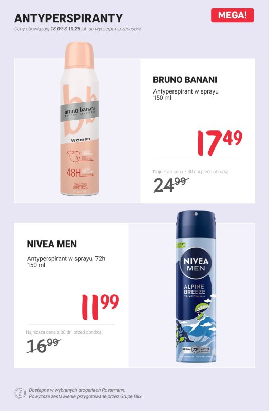 Rossmann - gazetka promocyjna MEGA promocje z nowej gazetki od czwartku 18.09 do piątku 03.10 - strona 4
