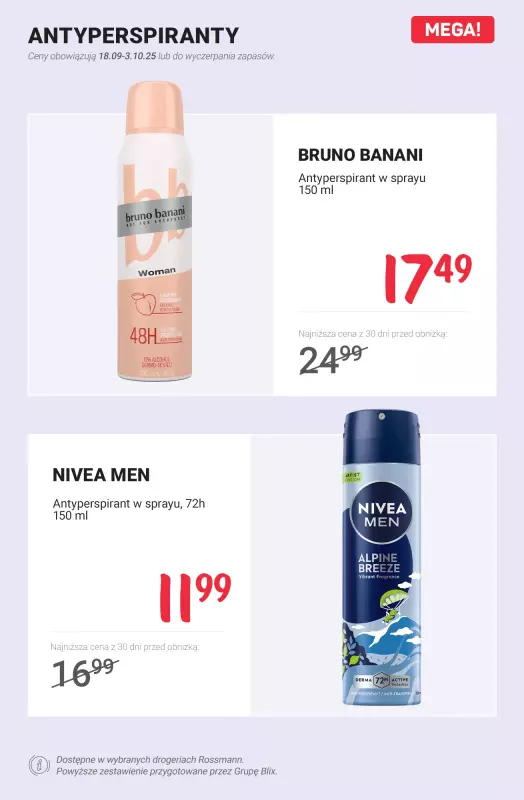Rossmann - gazetka promocyjna MEGA promocje z nowej gazetki od czwartku 18.09 do piątku 03.10 - strona 4