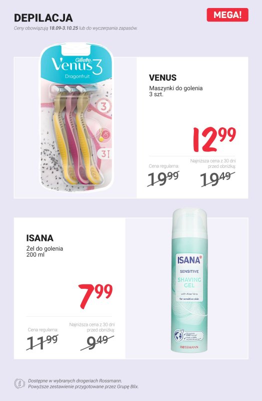 Rossmann - gazetka promocyjna MEGA promocje z nowej gazetki od czwartku 18.09 do piątku 03.10 - strona 7