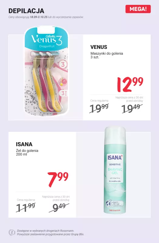 Rossmann - gazetka promocyjna MEGA promocje z nowej gazetki od czwartku 18.09 do piątku 03.10 - strona 7