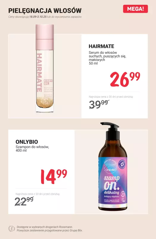 Rossmann - gazetka promocyjna MEGA promocje z nowej gazetki od czwartku 18.09 do piątku 03.10 - strona 5