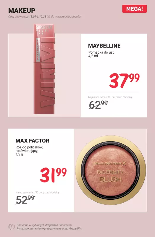 Rossmann - gazetka promocyjna MEGA promocje z nowej gazetki od czwartku 18.09 do piątku 03.10 - strona 11