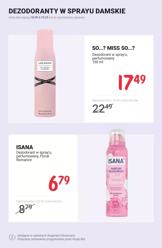 Rossmann - gazetka promocyjna Antyperspiranty i dezodoranty w niższych cenach od czwartku 25.09 do piątku 03.10 - strona 5