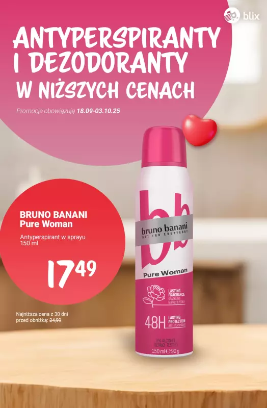 Rossmann - gazetka promocyjna Antyperspiranty i dezodoranty w niższych cenach od czwartku 25.09 do piątku 03.10