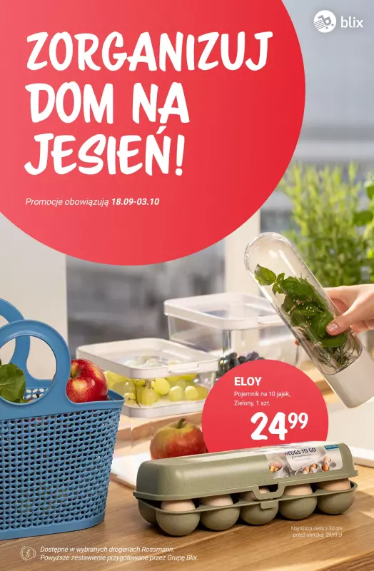 Rossmann - gazetka promocyjna Zorganizuj dom na jesień! - PROMOCJE od poniedziałku 29.09 do piątku 03.10