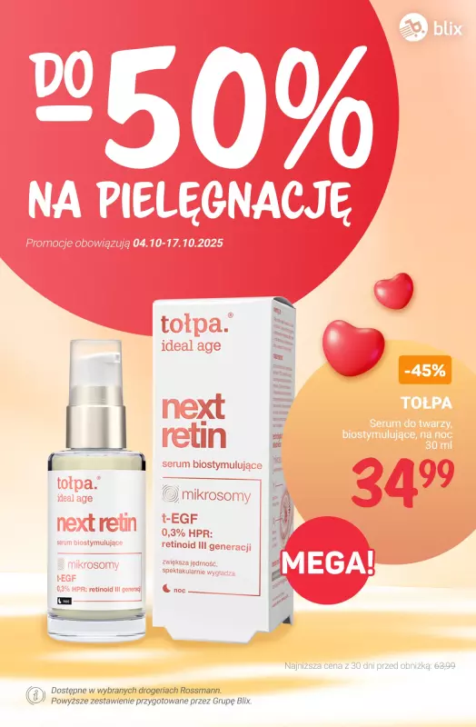 Rossmann - gazetka promocyjna Do -50% na pielęgnację od poniedziałku 06.10 do piątku 17.10