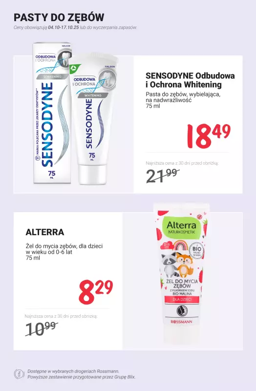 Rossmann - gazetka promocyjna Zadbaj o zdrowy uśmiech - sprawdź promocje! od czwartku 09.10 do piątku 17.10 - strona 4