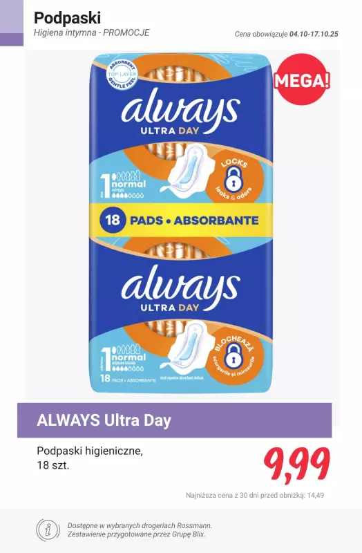 Rossmann - gazetka promocyjna Higiena intymna - PROMOCJE   - strona 3
