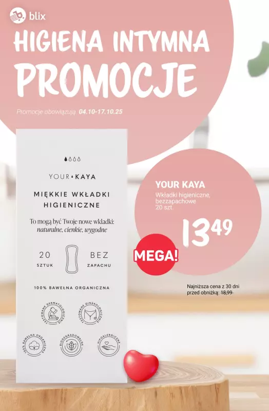 Rossmann - gazetka promocyjna Higiena intymna - PROMOCJE od środy 15.10 do piątku 17.10