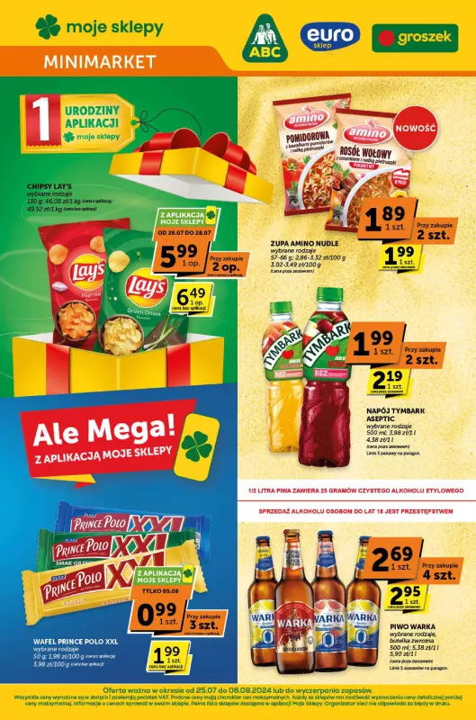 ABC - gazetka promocyjna Gazetka Minimarket od czwartku 25.07 do wtorku 06.08