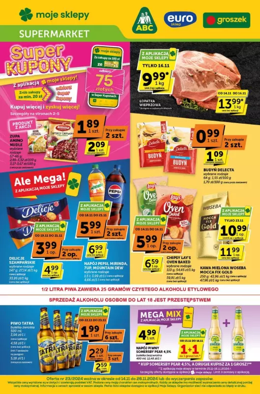 ABC - gazetka promocyjna Gazetka Supermarket od czwartku 14.11 do wtorku 26.11