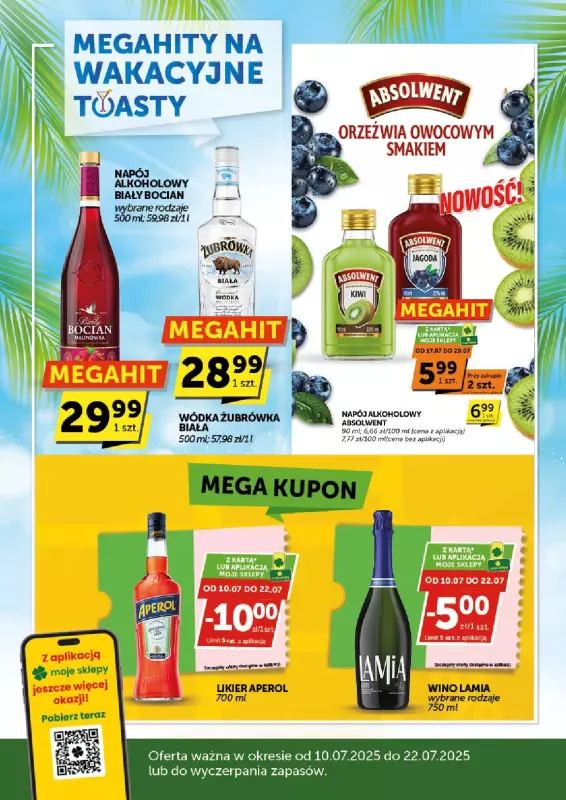 ABC - gazetka promocyjna Gazetka alkoholowa od czwartku 10.07 do wtorku 22.07