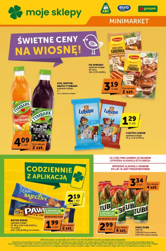 Euro Sklep - gazetka promocyjna Gazetka Minimarket od czwartku 04.04 do wtorku 16.04