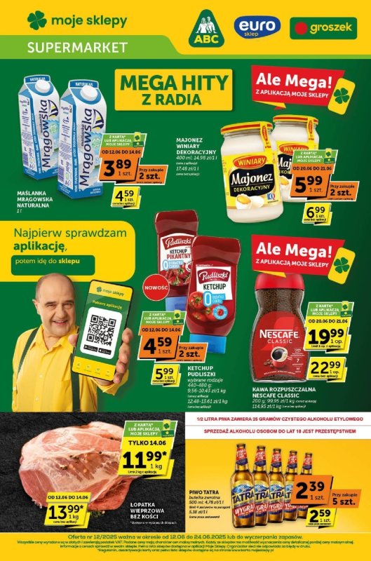 Euro Sklep - gazetka promocyjna Gazetka Supermarket od czwartku 12.06 do wtorku 24.06