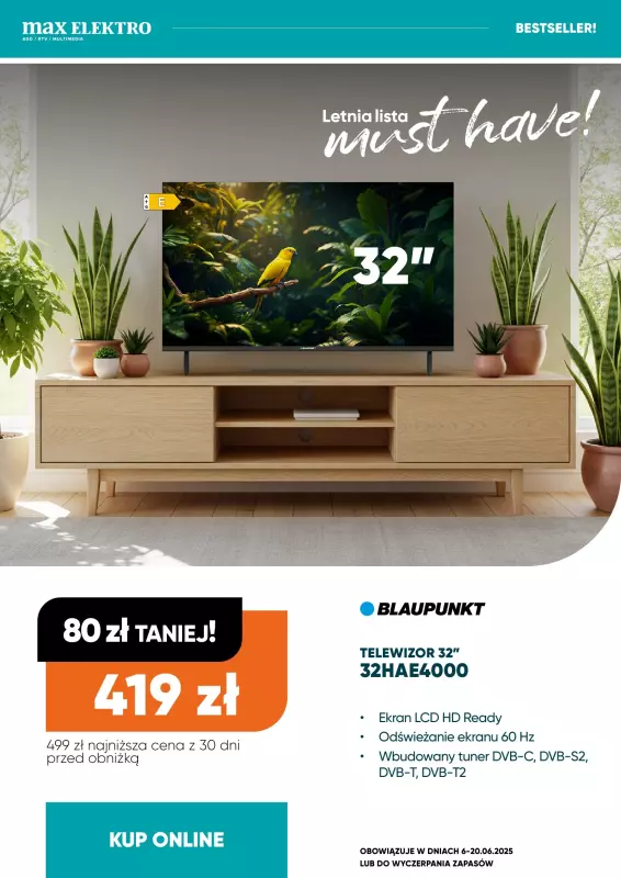 Max Elektro - gazetka promocyjna Gazetka od piątku 06.06 do piątku 20.06 - strona 9