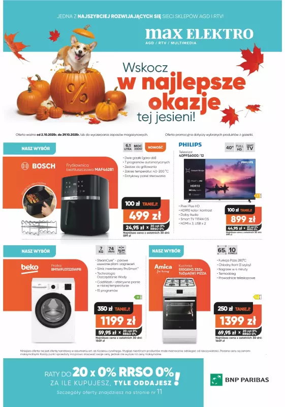 Max Elektro - gazetka promocyjna Gazetka od czwartku 02.10 do środy 29.10
