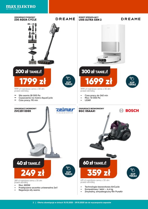 Max Elektro - gazetka promocyjna Gazetka od środy 15.10 do środy 29.10 - strona 2