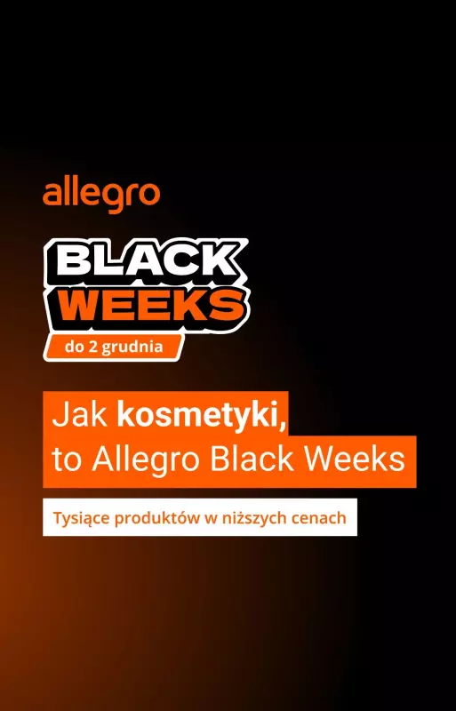 Allegro - gazetka promocyjna Kosmetyki i perfumy taniej! od czwartku 07.11 do niedzieli 10.11