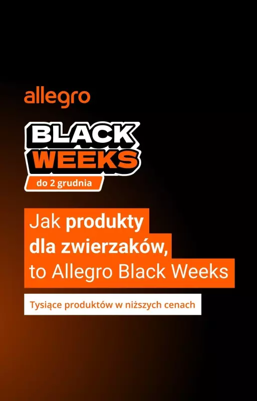 Allegro - gazetka promocyjna Produkty dla zwierzaków z rabatami od czwartku 07.11 do niedzieli 10.11