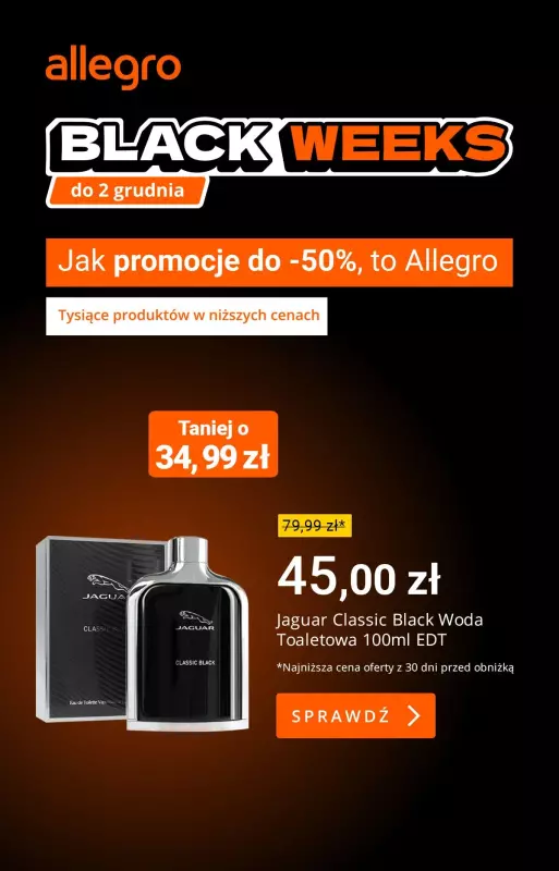 Allegro - gazetka promocyjna Perfumy w niskich cenach od poniedziałku 11.11 do środy 13.11