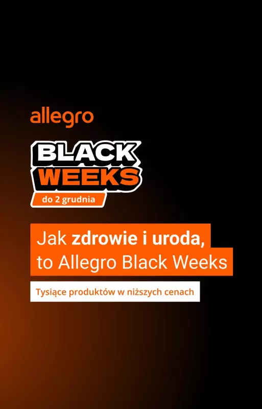 Allegro - gazetka promocyjna Zdrowie i uroda w supercenach od czwartku 14.11 do niedzieli 17.11