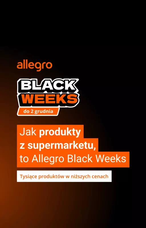 Allegro - gazetka promocyjna Rabaty na produkty z supermarketu od czwartku 14.11 do niedzieli 17.11