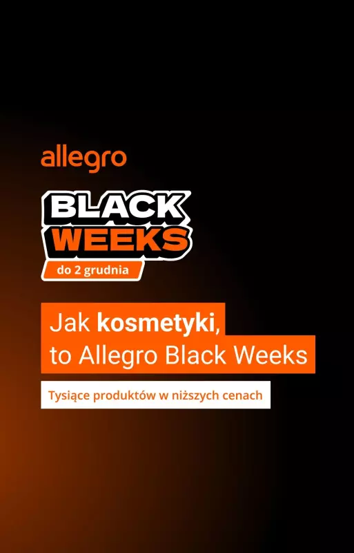 Allegro - gazetka promocyjna Kosmetyki w supercenach od poniedziałku 18.11 do środy 20.11