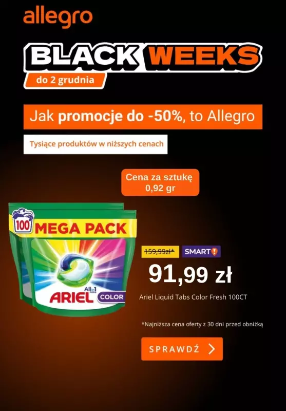 Allegro - gazetka promocyjna Jedna paczka, wiele produktów od poniedziałku 25.11 do poniedziałku 25.11