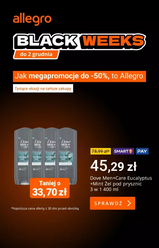 Allegro - gazetka promocyjna Kosmetyki w supercenach od środy 27.11 do czwartku 28.11