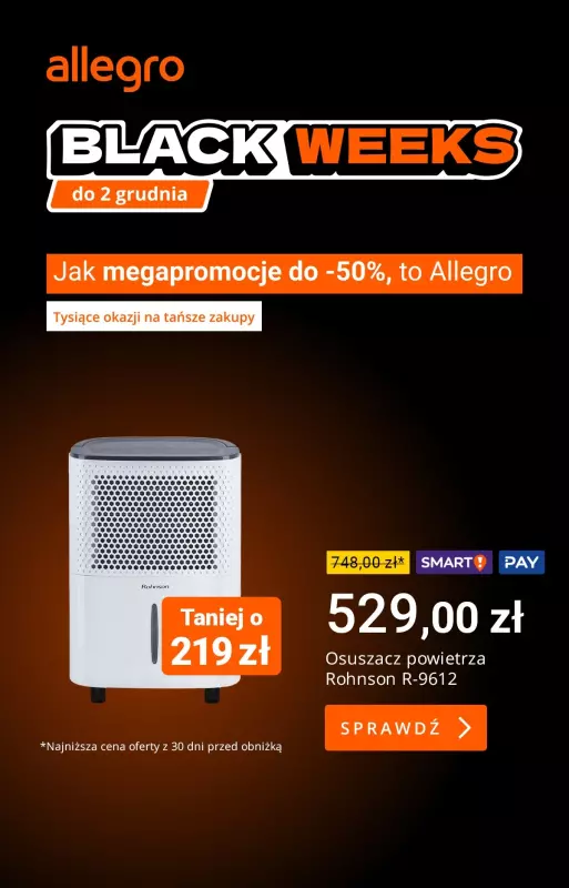 Allegro - gazetka promocyjna Top oferty na Allegro Black Weeks od środy 27.11 do czwartku 28.11