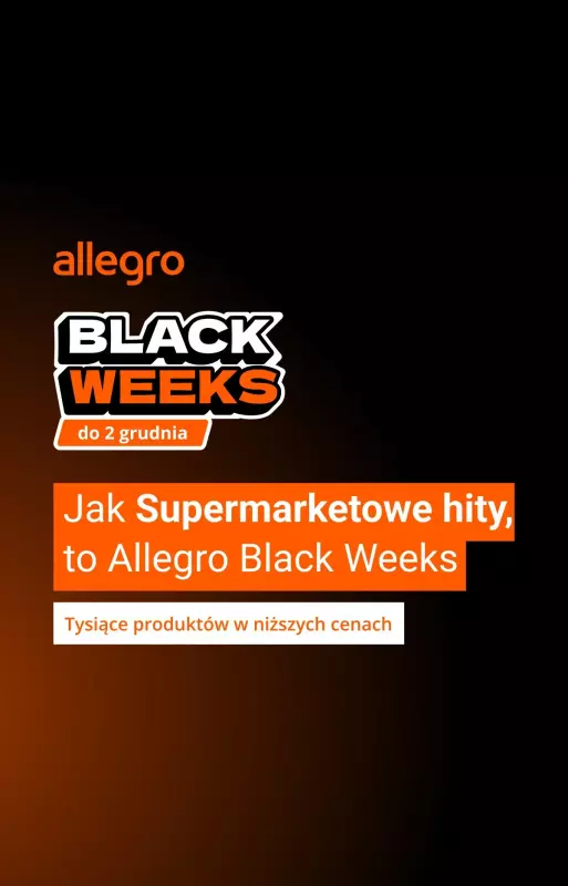 Allegro - gazetka promocyjna Supermarketowe hity od piątku 29.11 do niedzieli 01.12