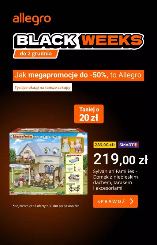 Allegro - gazetka promocyjna Zabawki na Mikołajki w supercenach od piątku 29.11 do niedzieli 01.12