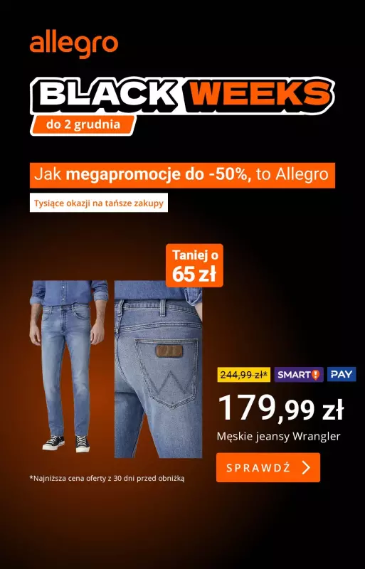 Allegro - gazetka promocyjna Moda w superniskich cenach od poniedziałku 02.12 do poniedziałku 02.12